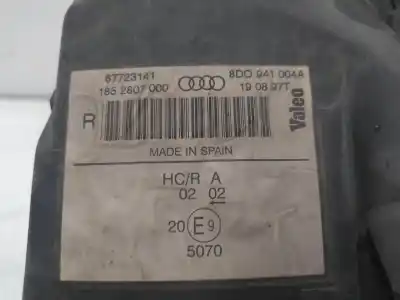 Автозапчасти б/у правая фара за audi a4 b5 (8d2) 1.8 ссылки oem iam 8d0941004a  