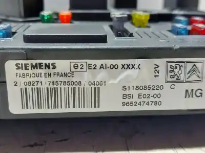Pezzo di ricambio per auto di seconda mano scatola relè/fusibili per peugeot 206 cc nfu(tu5jp4) riferimenti oem iam 9652474780 s118085220c 
