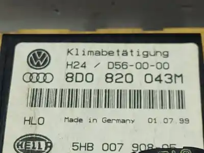 Second-hand car spare part climate control for audi a4 b5 (8d2) 1.9 tdi oem iam references 8d0820043m  