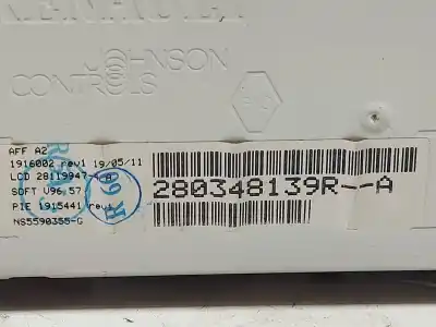 Recambio de automóvil de segunda mano de pantalla multifuncion para renault clio iii d/k9k t7 referencias oem iam 280348139r  