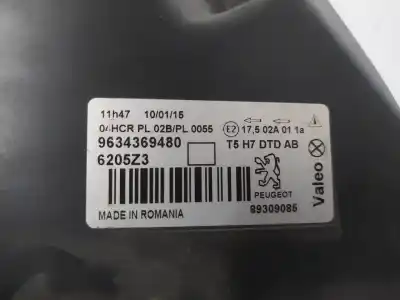 Pezzo di ricambio per auto di seconda mano faro anteriore destro per peugeot 307 break / sw (s1) 2.0 16v hdi fap cat (rhr / dw10bted4) riferimenti oem iam 9634369480 89309085 