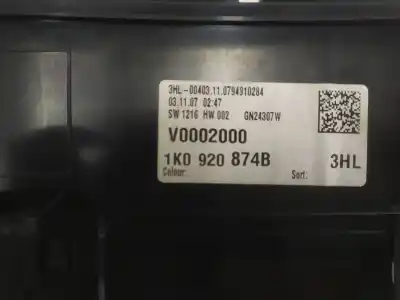 Peça sobressalente para automóvel em segunda mão quadrante por volkswagen jetta iii (1k2) 1.9 tdi referências oem iam 1k0920874b  