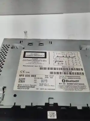 Second-hand car spare part audio system / radio cd for seat leon (5f1) clh oem iam references 5f0035869   Second-hand car spare part audio system / radio cd for seat leon (5f1) clh oem iam references 5f0035869