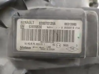 Автозапчастина б/у права фа для opel vivaro furgón/combi (07.2006 =>) m9r7 посилання на oem iam 8200701356 93859830 