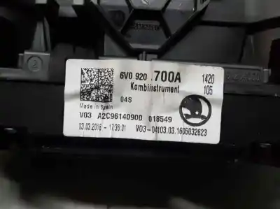 Peça sobressalente para automóvel em segunda mão quadrante por skoda fabia active referências oem iam 6v0920700a  