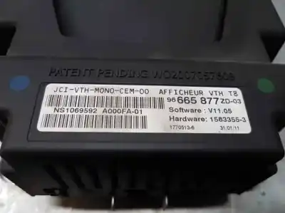 Gebrauchtes Autoersatzteil multifunktionsdisplay zum peugeot 5008 premium oem-iam-referenzen 96665877zd  