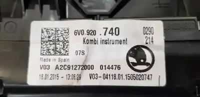 Peça sobressalente para automóvel em segunda mão quadrante por skoda fabia active referências oem iam 6v0920740  