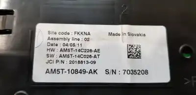 Pezzo di ricambio per auto di seconda mano pannello degli strumenti per ford c-max titanium riferimenti oem iam am5t10849ak  