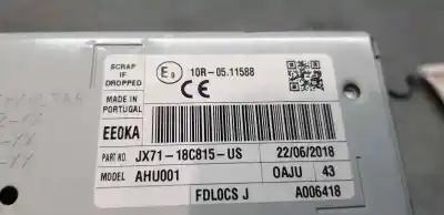 Peça sobressalente para automóvel em segunda mão sistema de áudio / rádio cd por ford focus active referências oem iam jx7118c815us  