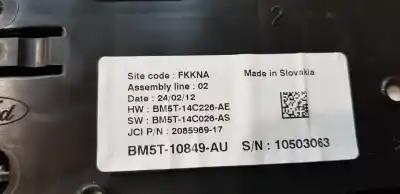 Pezzo di ricambio per auto di seconda mano pannello degli strumenti per ford c-max titanium riferimenti oem iam bm5t10849au  