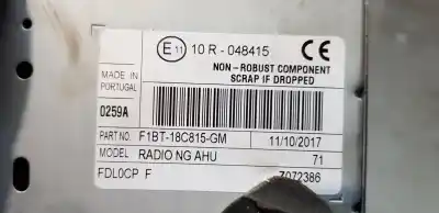 Автозапчастина б/у аудіо система / радіо cd для ford transit connect kombi trend посилання на oem iam f1bt18c815gm  