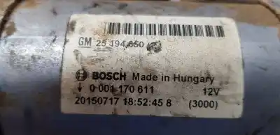 Pezzo di ricambio per auto di seconda mano motorino di avviamento per opel mokka x selective start/stop riferimenti oem iam 25194650  