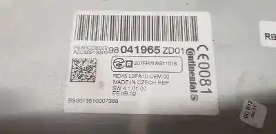 Second-hand car spare part audio system / radio cd for citroen c-elysée exclusive oem iam references 98041965zd  
