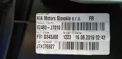Peça sobressalente para automóvel em segunda mão elevador de vidros dianteiro direito por kia ceed business referências oem iam 82481j7000  