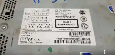 Second-hand car spare part audio system / radio cd for fiat doblo my doblo oem iam references 735597845  