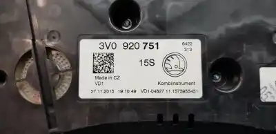 Автозапчастина б/у панель інструментів для skoda superb combi (3v5) active посилання на oem iam 3v0920751  