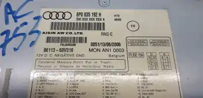 Автозапчастина б/у аудіо система / радіо cd для audi a3 (8p) 2.0 tdi ambiente посилання на oem iam 8p0035192h  
