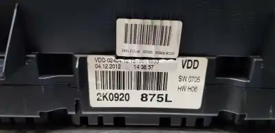 Second-hand car spare part dashboard for volkswagen caddy ka/kb (2c) kasten oem iam references 2k0920875l  
