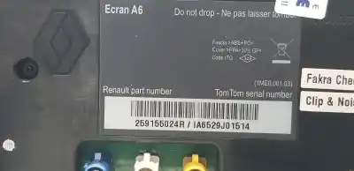 Second-hand car spare part multifunction display for renault clio iii expression oem iam references 259155024r  
