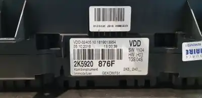 Автозапчастина б/у панель інструментів для volkswagen caddy ocio trendline bmt посилання на oem iam 2k5920876f  