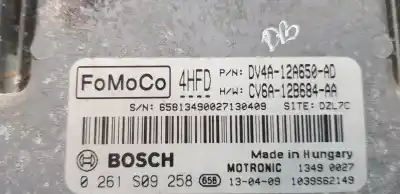 Автозапчастина б/у ебу контролер двигуна для ford kuga (cbs) titanium посилання на oem iam dv4a12a650ad 0261s09258 cv6a12b684aa