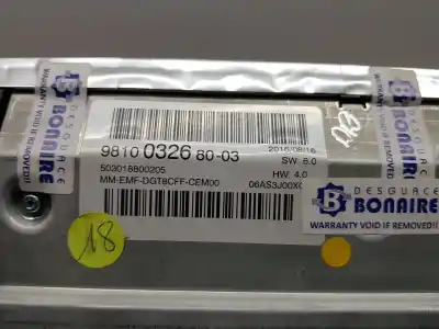 Second-hand car spare part multifunction display for peugeot 3008 gt line oem iam references 9810032680  