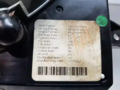 Peça sobressalente para automóvel em segunda mão quadrante por bmw mini (r50,r53) cooper referências oem iam 62116924908  