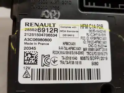 Pezzo di ricambio per auto di seconda mano modulo comfort per renault captur techno riferimenti oem iam 285s26912r  a3c06980800