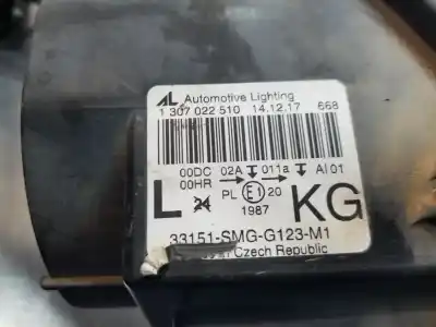 Second-hand car spare part left headlight for honda civic berlina 5 (fk) hatchback oem iam references 33151smgg12 1307022510 33151smgg123m1