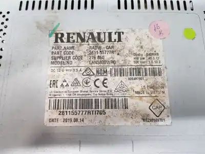 Second-hand car spare part audio system / radio cd for renault captur techno oem iam references 281155777r  