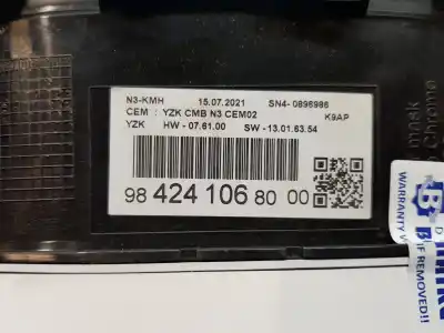 Peça sobressalente para automóvel em segunda mão quadrante por peugeot rifter active standard referências oem iam 9842410680  