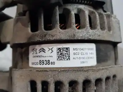 Second-hand car spare part alternator for peugeot 308 sw allure oem iam references 9820893880  