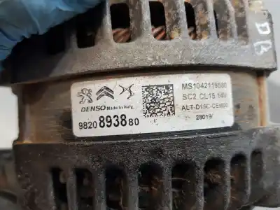 Second-hand car spare part alternator for peugeot expert furgoneta (v_) 1.5 bluehdi 120 oem iam references 9820893880  