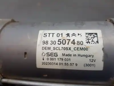 Peça sobressalente para automóvel em segunda mão motor de arranque por opel mokka 1.2 gs line [1.2 ltr. - 96 kw] referências oem iam 9830507480  0001179031