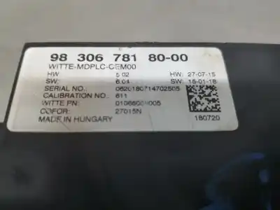 Second-hand car spare part electronic module for citroen spacetourer autobus oem iam references 9830678180  