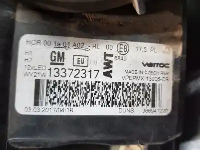 Second-hand car spare part left headlight for opel meriva b enjoy oem iam references 13372317  