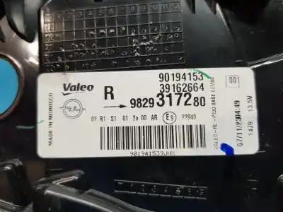 Second-hand car spare part right tailgate light for opel corsa f elegance oem iam references 9829317280  