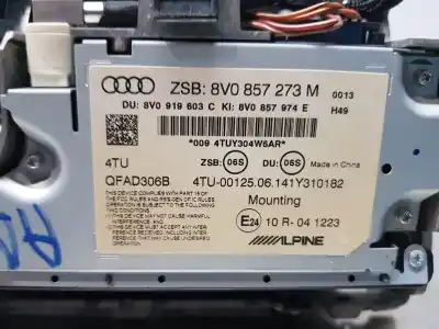 Second-hand car spare part multifunction display for audi a3 (8v) attracted oem iam references 8v0857273m  