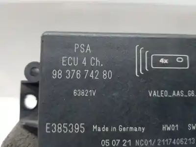 Second-hand car spare part parking sensor control unit for peugeot rifter active standard oem iam references 9837674280  