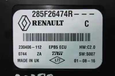 Second-hand car spare part electronic module for renault megane iv berlina 5p gt-line oem iam references 285f26474r  