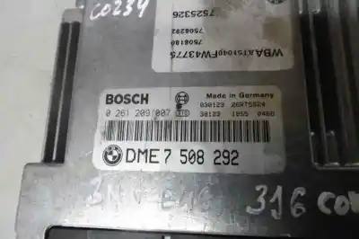 Second-hand car spare part ecu engine control for bmw serie 3 compact (e46) 316ti oem iam references 0261209007 dme7508292 ecu-3