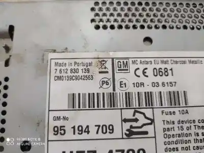 Second-hand car spare part gps navigation system for opel antara z22d1 oem iam references 95194709  