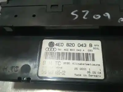 Second-hand car spare part climate control for audi a8 (4e) ase oem iam references 4e0820043b