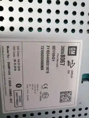 Second-hand car spare part audio system / radio cd for opel corsa e (x15) 1.4 turbo (08, 68) oem iam references 5577994312116344a000110197310500000000x  