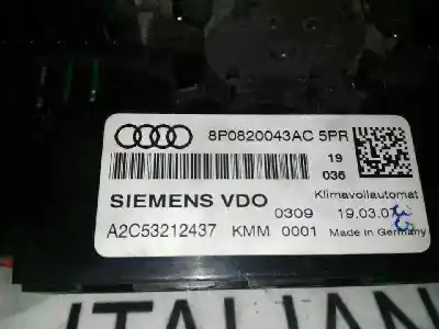 Pièce détachée automobile d'occasion commande de climatisation / chauffage pour audi a3 (8p) 2.0 tdi références oem iam 8p0820043ac  ando clima audi a 3 08