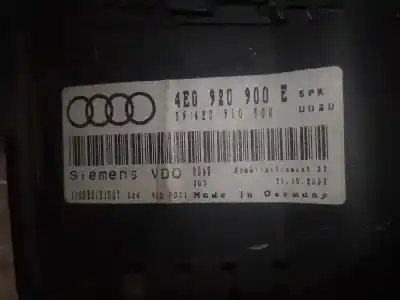 Автозапчастина б/у панель інструментів для audi a8 (4e) bfm посилання на oem iam 4e09210900e  