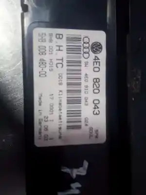 Second-hand car spare part heating / air conditioning control panel for audi a8 (4e) bfm oem iam references 4e0820043