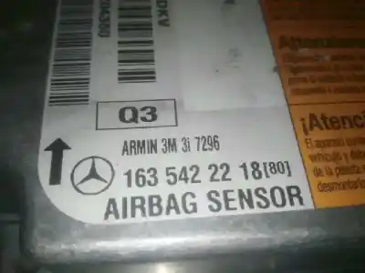 Автозапчастина б/у блок управління подушками безпеки для mercedes-benz clase ml (bm 163) d612963 посилання на oem iam 163542221880  