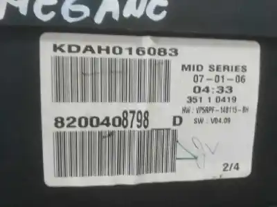 Автозапчастина б/у панель інструментів для renault megane ii berlina 5p f9q804 посилання на oem iam 8200408798  
