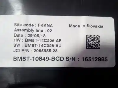 Second-hand car spare part dashboard for ford c-max ii (dxa/cb7, dxa/ceu) 1.6 tdci oem iam references bm5t10849bcd  